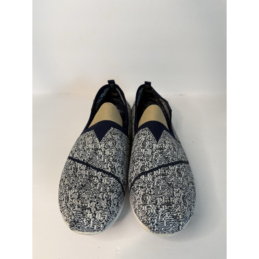 BOBS from Skechers Women's Black and White Knit Slip-On Flats